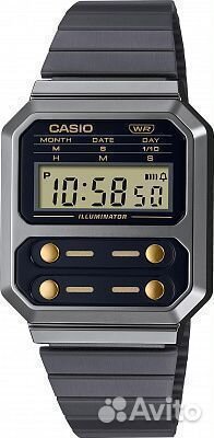 Casio A-100wegg-1A2 Vintage Retro Classic Black Wa