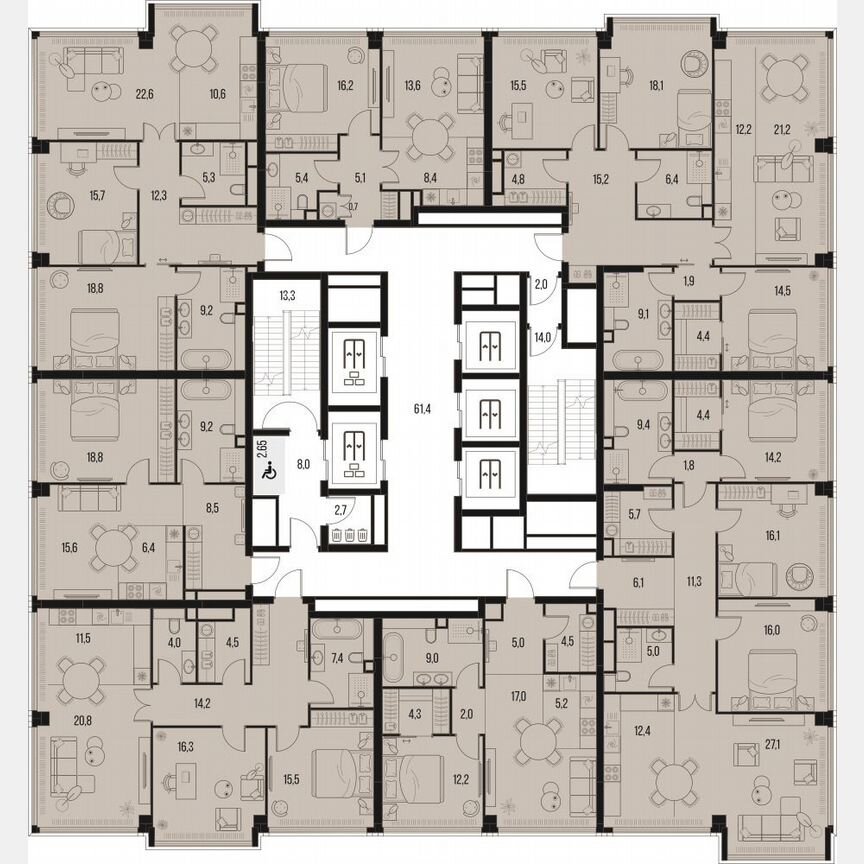 3-к. квартира, 94,2 м², 36/47 эт.