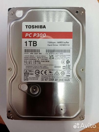 1 Тб Toshiba P300 Новый