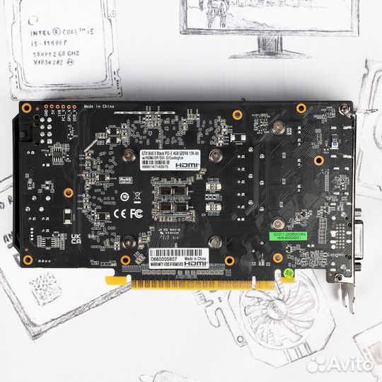 Видеокарта KFA2 GeForce GTX 1650 X Black 4Gb