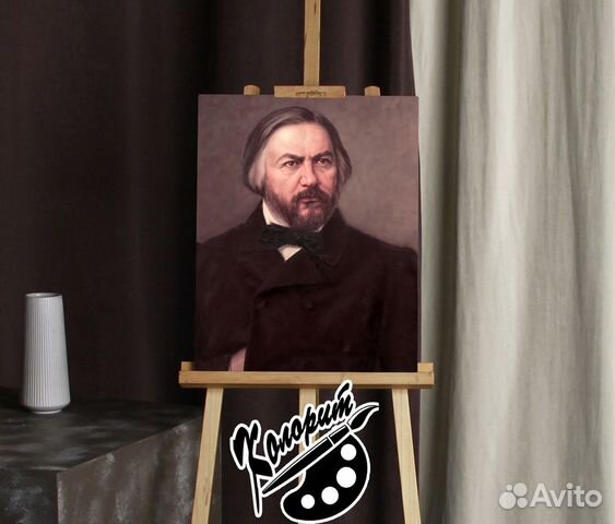 Портрет Глинки. М.И на холсте 40х50см