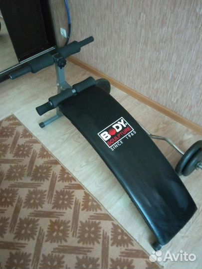 Спорт. инвентарь штанга, гантели, скамья