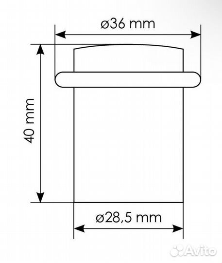 Дверной ограничитель Morelli, черный новый