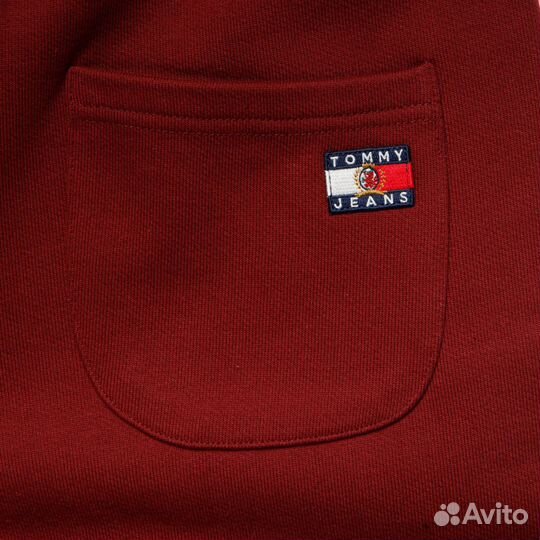 Бордовые спортивные штаны для мужчин Tommy Jeans