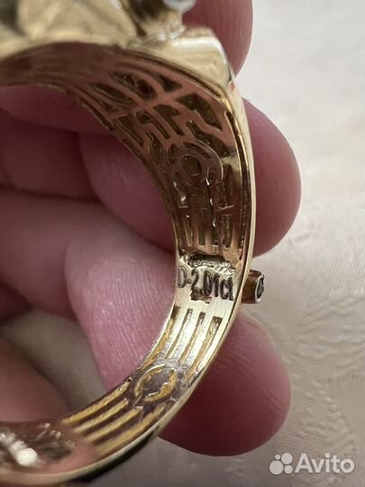 Золотая печатка 585 с бриллиантами