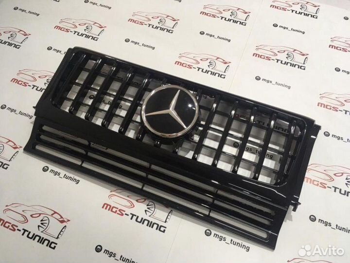 Решетка Мерседес G-Class GT Черная Дистроник