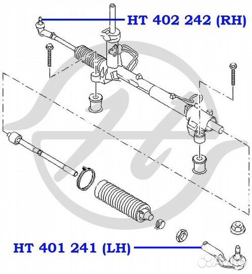 Наконечник рулевой тяги, левый