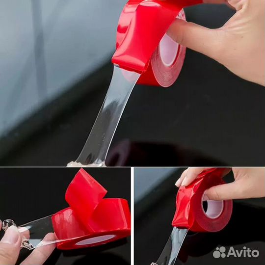 Двухсторонний прозрачный скотч на акриловой основе