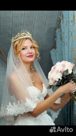 Свадебная диадема украшение