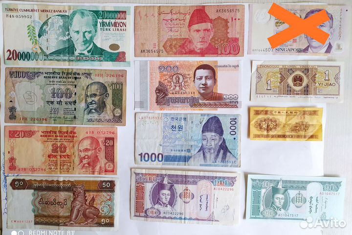 Банкноты Азии, Африки, Америки