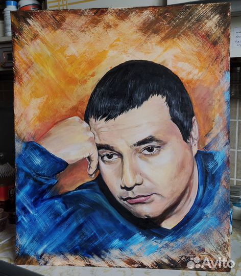 Картина маслом на заказ холст, двп, спил дерева