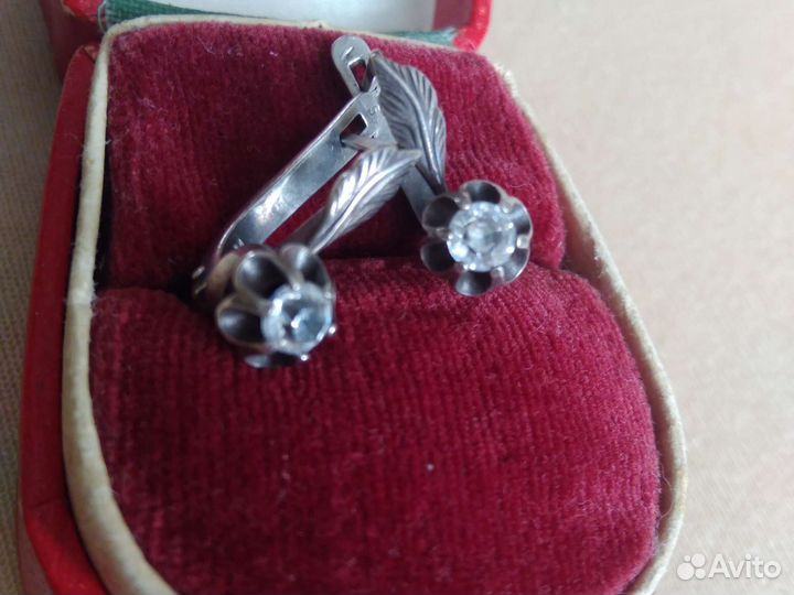 Серьги и кольца 875 пробы СССР