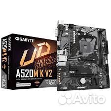 Новые платы. gigabyte A520M K V2. Гарантия 36 мес