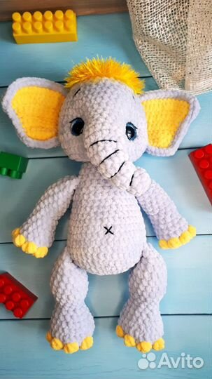 Слоник - Вязаная игрушка ручной работы