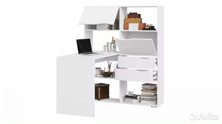 Стол - стеллаж угловой Т7, белый