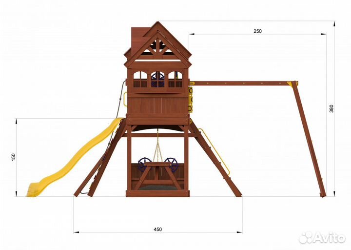 Детский игровой комплекс Нью Санрайз + Рукоход