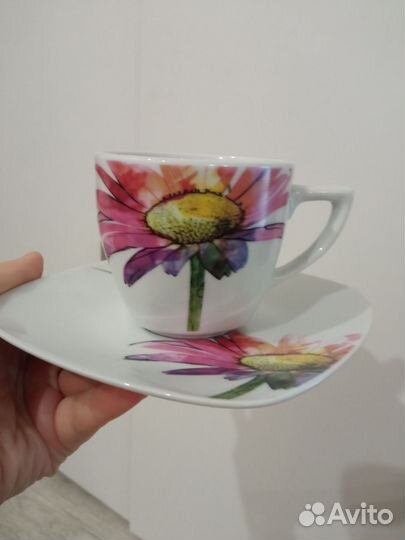 Чашка с блюдцем 6 штук