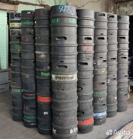 Кеги пивные б/у 30л, полиуретан, тип А, 150шт