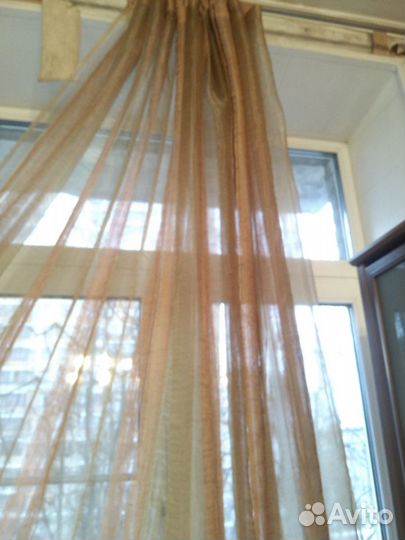 Тюль готовый 3м*4м на петлях штора органза