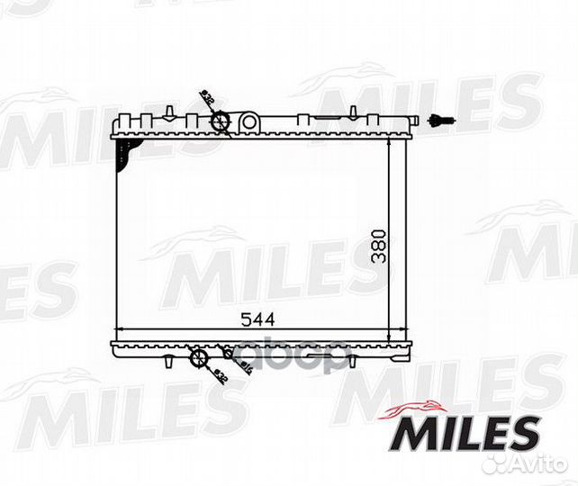 Радиатор (механическая сборка) peugeot 307 1.4