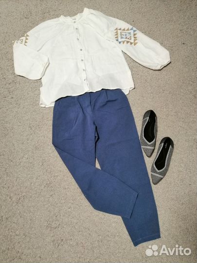 Новые брюки Bulaevich блузка рубашка Италия