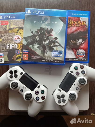 Sony PS4 slim 500gb + 4 игры