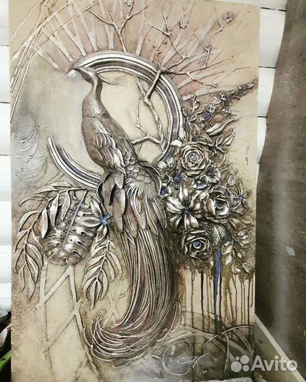 Панно из гипса, интерьерная картина