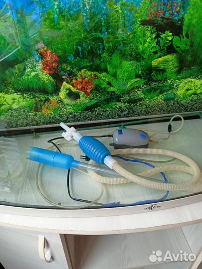 Панорамный аквариум с тумбой