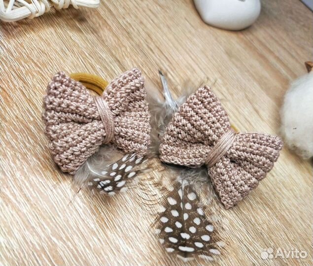 Резинки для волос, бантики, ручная работа