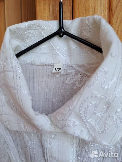 Блузка школьная на девочку 7-8 лет, 122-128р