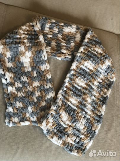 Шарф ручной работы Из пряжи alize пуффи
