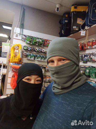 Балаклава на флисе плотная теплая зимняя