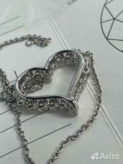 Колье Tiffany & Co Heart белое золото, бриллианты