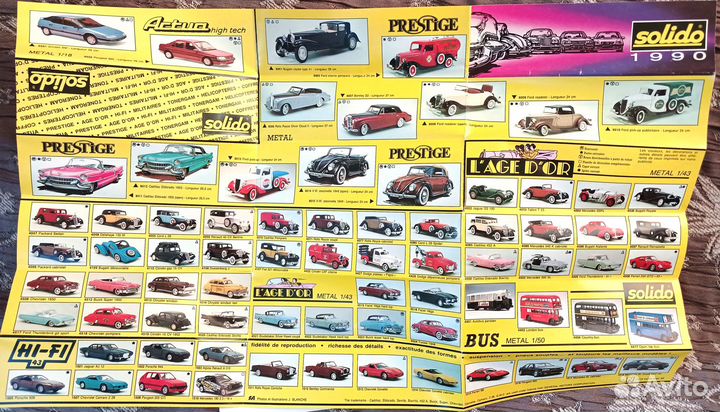 Буклет-каталог моделей фирмы Solido за 1990 год