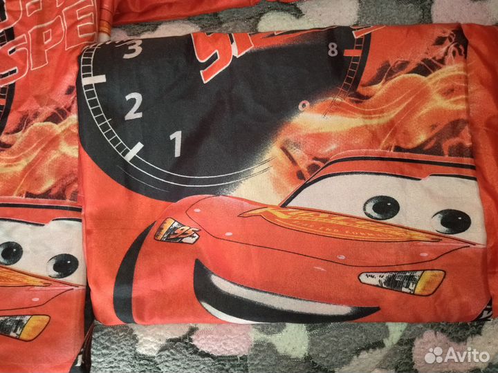 Пастельное бельё 1,5 сп. Тачки