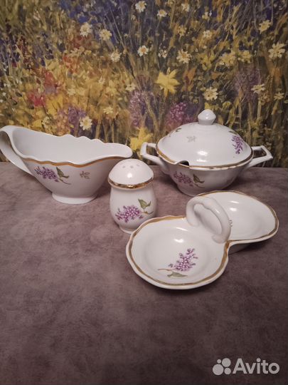 Столовый сервиз сирень дулево