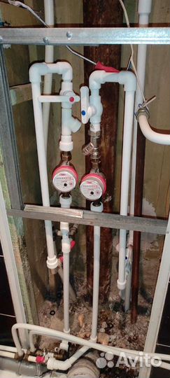 Монтаж водонагревателя, сантхнические работые