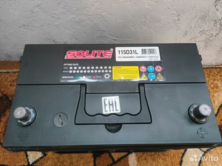 Новый Аккумулятор Solite 95Ah 750A Обратная полярн