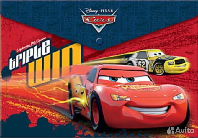 Папка Angry Birds, Cars Disney кнопка молния