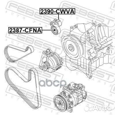 Натяжитель ремня 2390cwva Febest