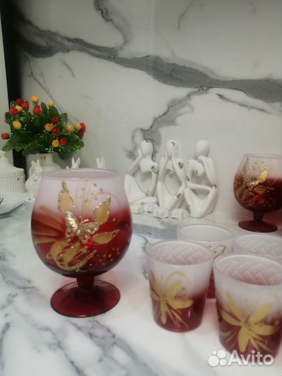 Небьюшие хрустальные бокалы,стаканы, рюмки. 34шт
