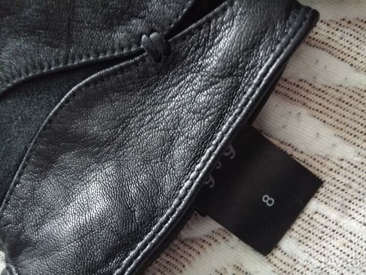 Перчатки женские кожаные