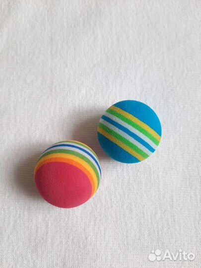 Мячики для кошек мягкие