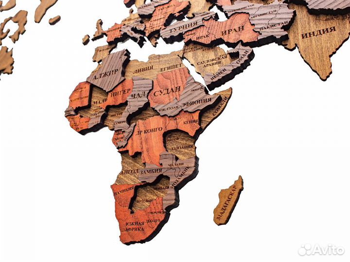 Деревянная карта мира Димитровград