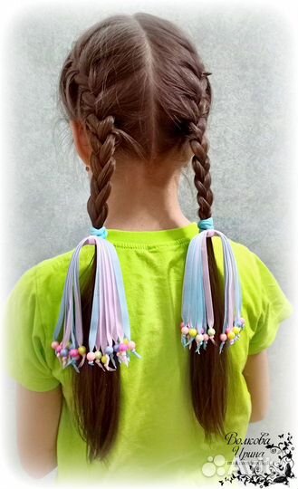 Резинки для волос с бусинами