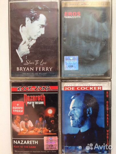 Аудиокассеты в отл. состоянии: Beatles, Joe Cocker