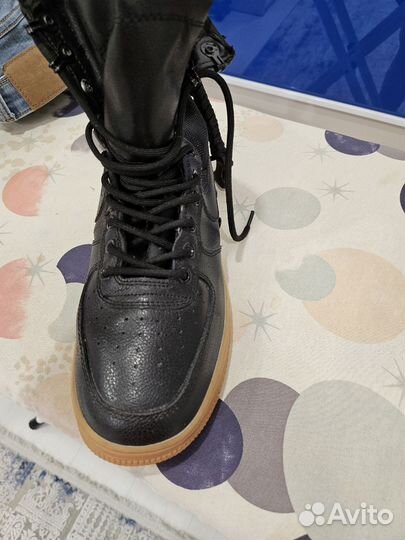 Кроссовки мужские nike air force 1 черные осенние