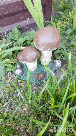 Грибы из цемента