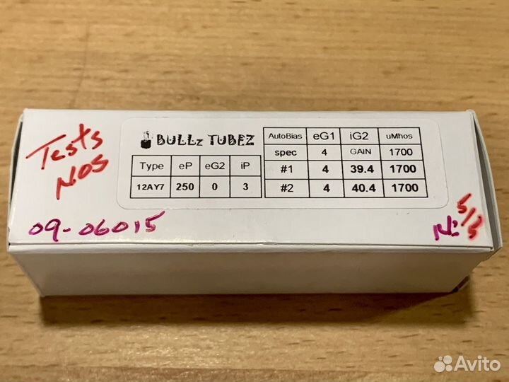 Лампа GE 12AY7 6072A USA Gray Plates NOS BOX