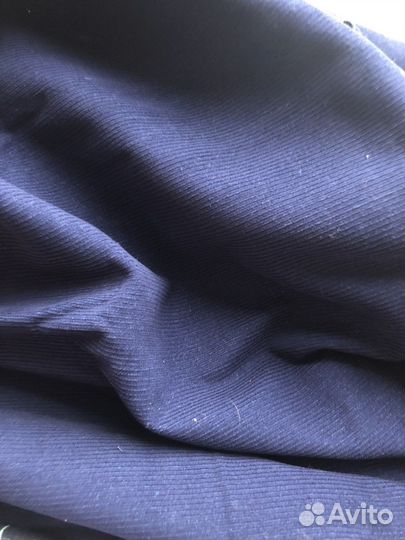 Ткань вельвет СССР синий